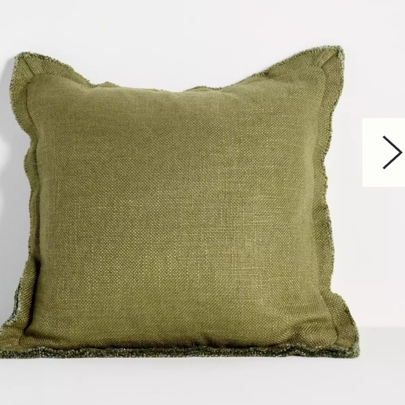 New. Anthropologie Luxe Linen Blend Pillow Cover Only.  Set Of 1.  BLUE COLOR - Picture 1 of 3